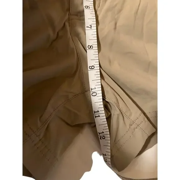 Eddie Bauer Cargo Shorts Womens 14 Outdoor Hiking Casual Stretch Mid Rise Khaki - Picture 8 of 10